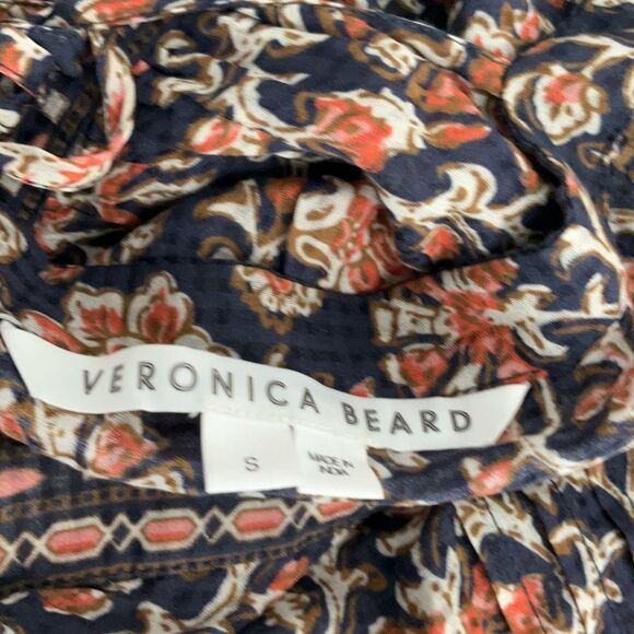 Veronica Beard Multicolor Windansea Floral Button Front Tiered Maxi Dress Small - Picture 3 of 8